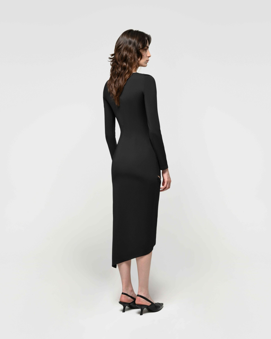 Платье Asimetric Midi Dress With Cutouts