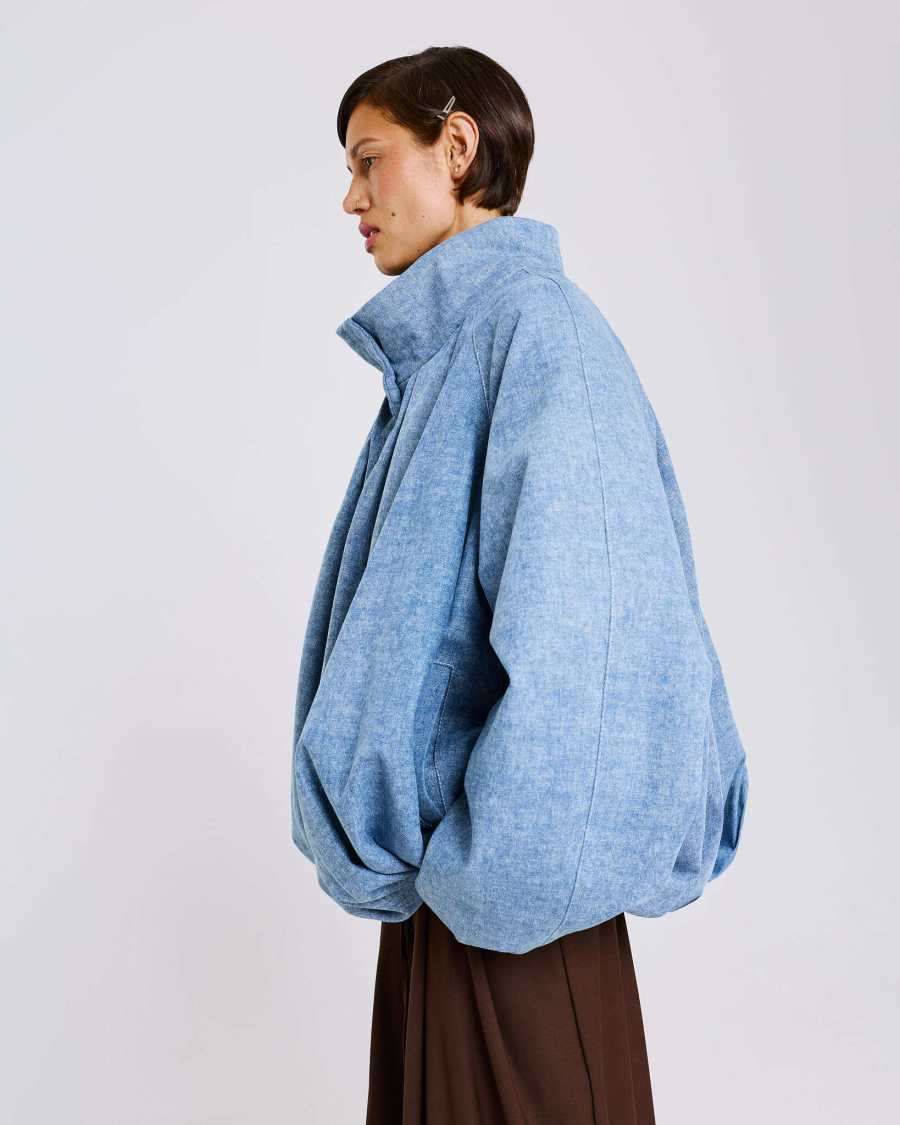 Куртка баллон из денима Anmuse, цвет: синий, JCK26SP228-DM купить онлайн