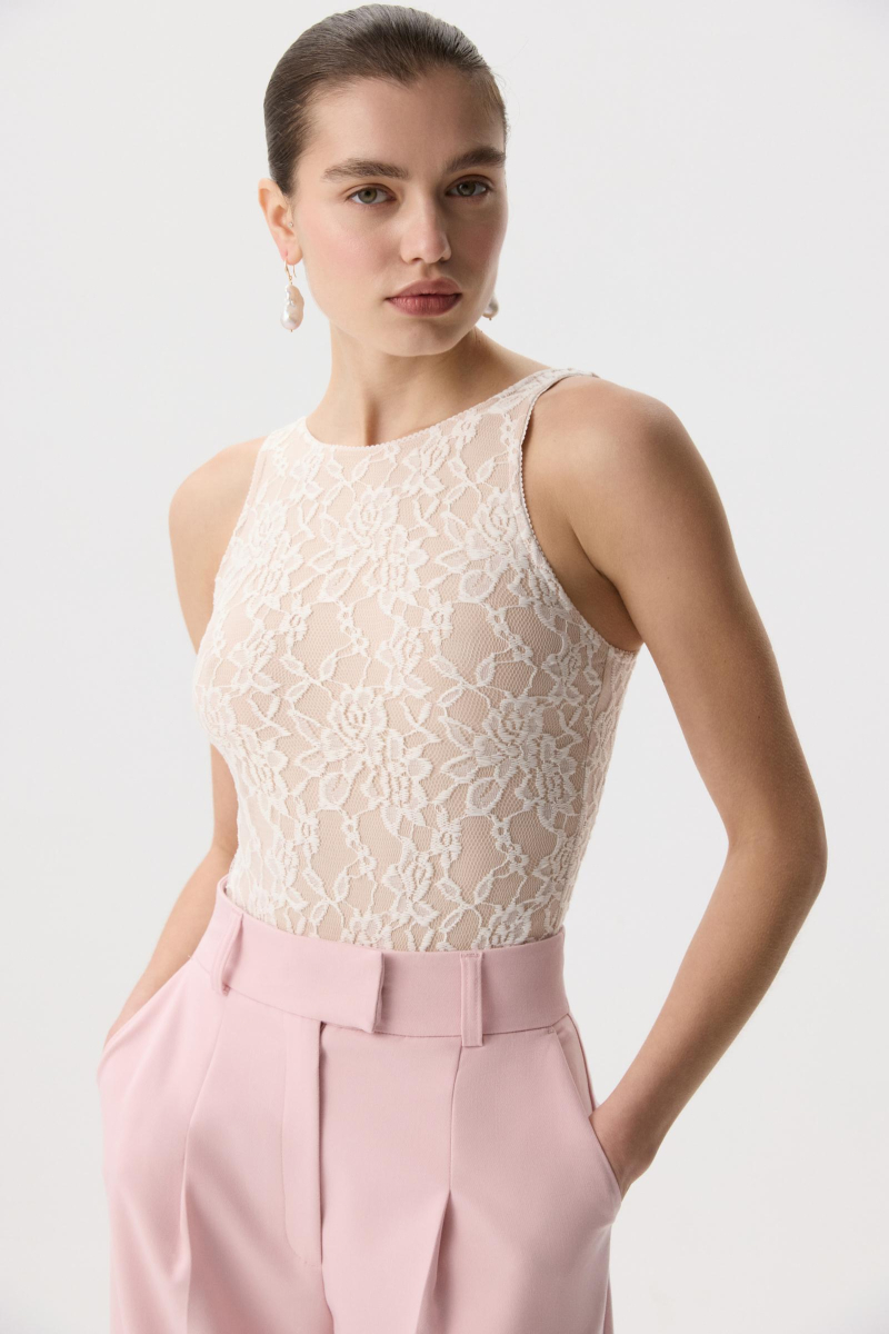 Боди из эластичного кружева Charmstore, цвет: молочный, 218-475112-111 купить онлайн