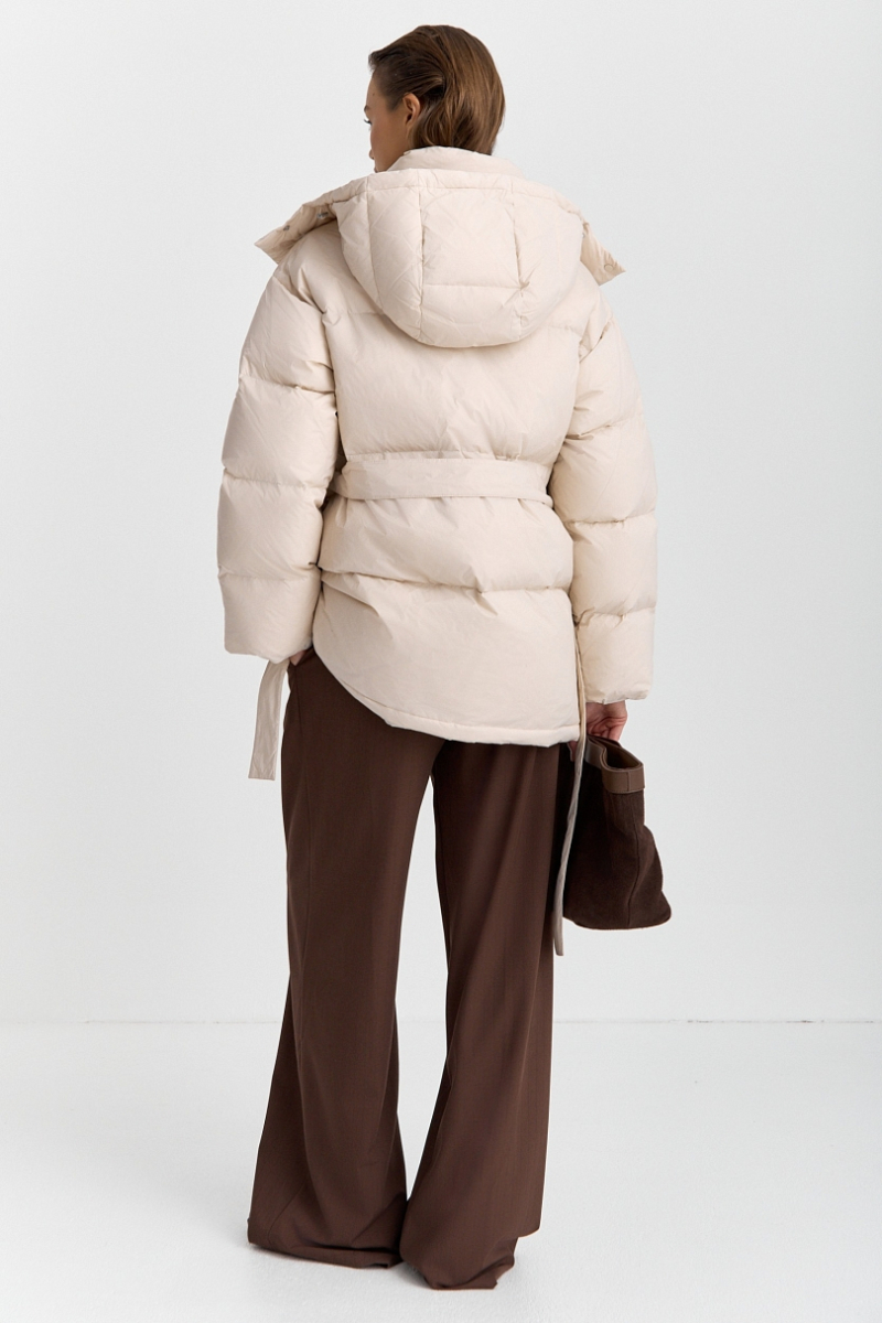 Куртка с наполнителем пуха и пера Ricoco, цвет: молочный, 5008/2 купить онлайн