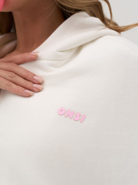 Crop Худи утепленное с кулиской ONSI, цвет: Milk,  купить онлайн