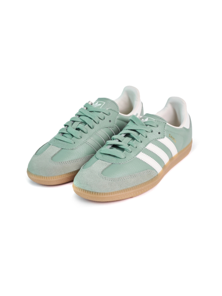 Кроссовки женские Adidas Samba OG "Silver Green" NKDADDYS SNEAKERS, цвет: зеленый IE7011 купить онлайн