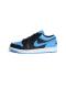 Кроссовки мужские Jordan 1 Low "Black University Blue" NKDADDYS SNEAKERS, цвет: голубой 553558-041 купить онлайн