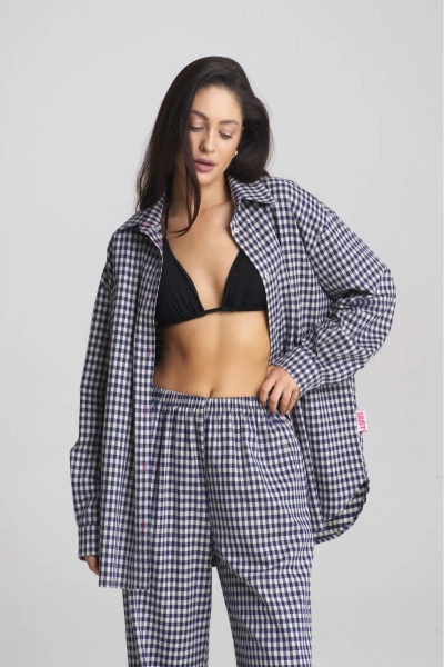 Костюм Summer в клетку Blue Erist store, цвет: синий НФ-00002463 |новая коллекция купить онлайн