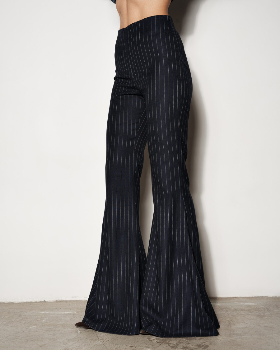 Брюки классические в полоску YONSRU, цвет: синий, YO-725 купить онлайн