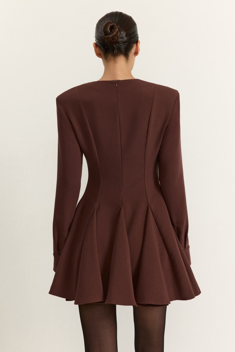 Платье из смесовой вискозы TOPTOP, цвет: коричневый, TT.010.17857.700 купить онлайн