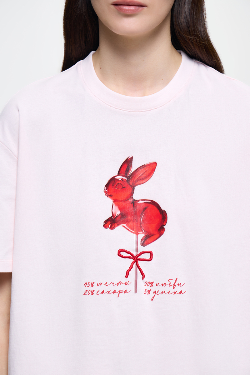 Футболка с принтом DREAMS BY ALENA AKHMADULLINA, цвет: розовый 126103120404517/310000 |трендовая новинка купить онлайн