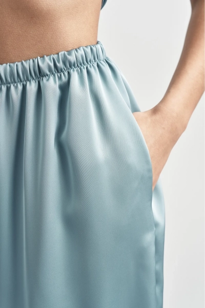 Брюки атласные Erist store, цвет: бирюзовый, НФ-00003472 купить онлайн