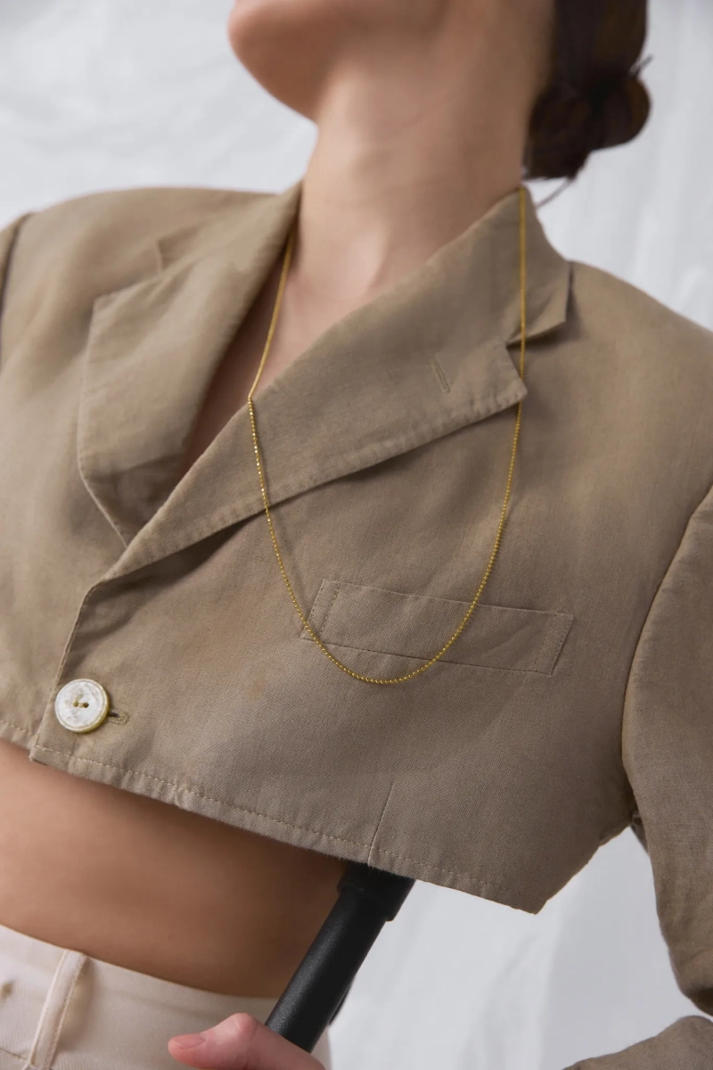 Серебряная цепочка «Пузыри» с гранями с позолотой SBLESKOM, цвет: позолота, 21517 купить онлайн