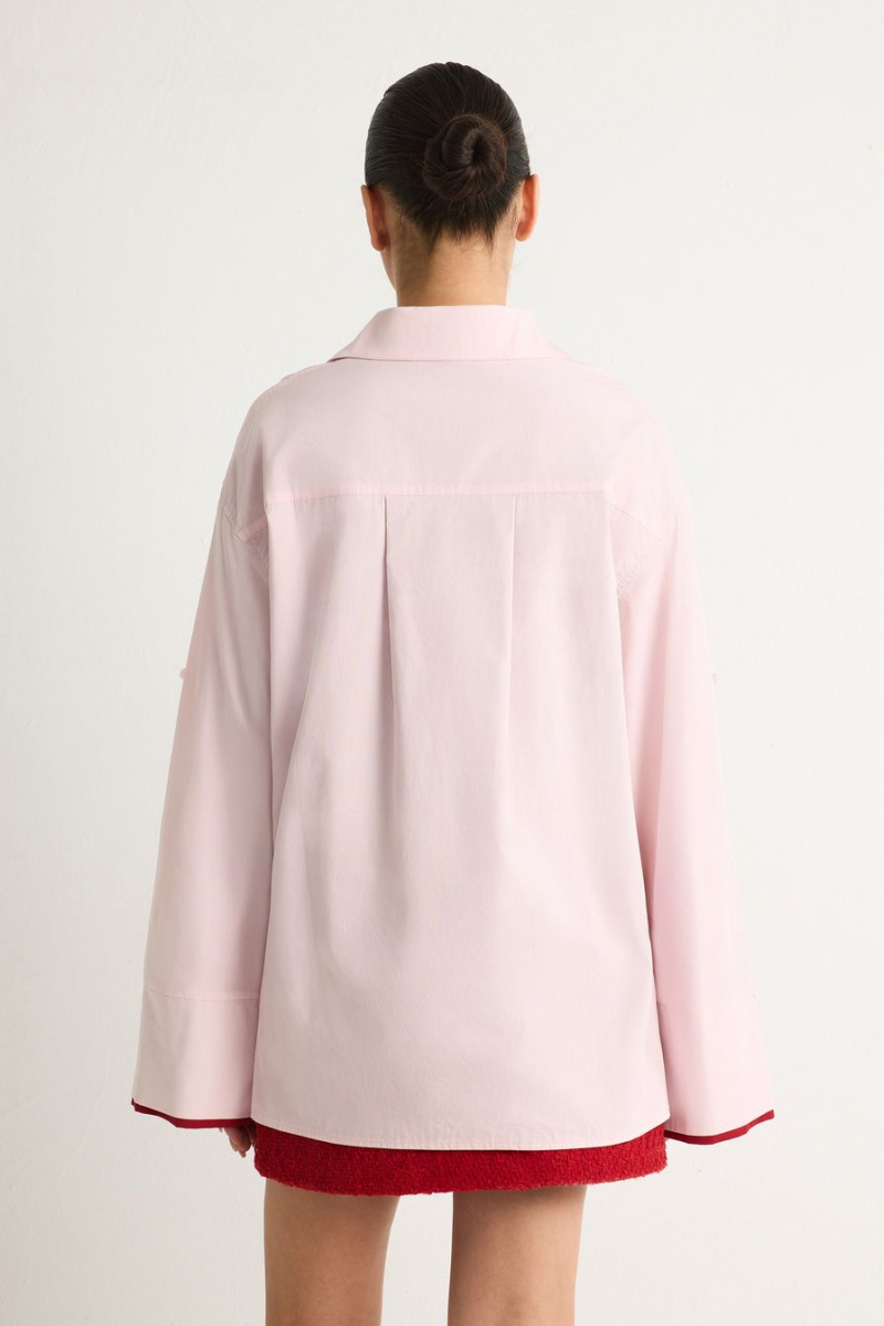 Рубашка из 100% хлопка TOPTOP, цвет: розовый с принтом, TT.021.17920.301 купить онлайн