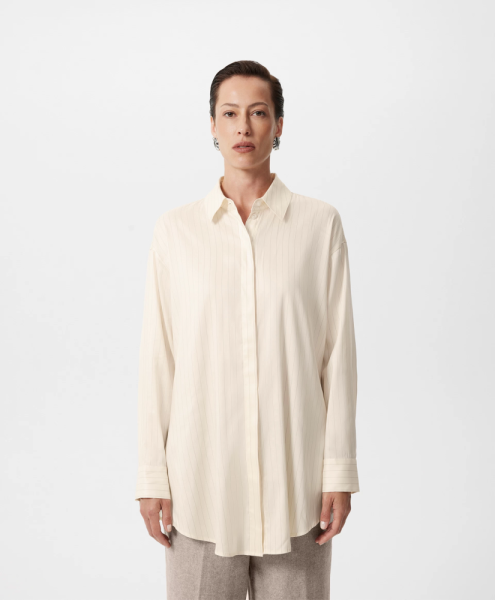 Блузка с матовым блеском в полоску