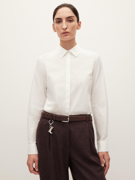 Рубашка приталенная Chaika, цвет: молочный, AW25BL02-01 купить онлайн