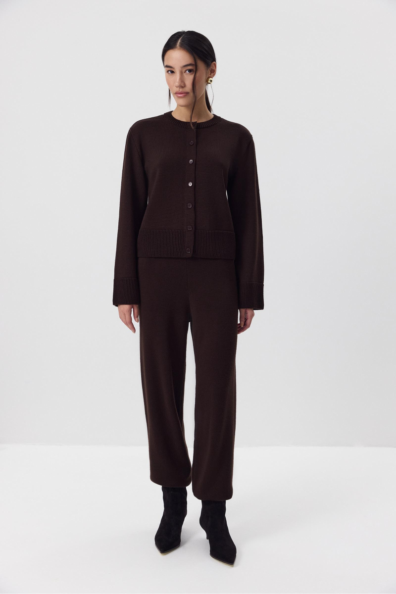 Кардиган из шерсти Charmstore, цвет: шоколадный, 305-42898-551 купить онлайн