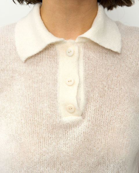 Вязаное поло YONSRU, цвет: молочный, 831 купить онлайн