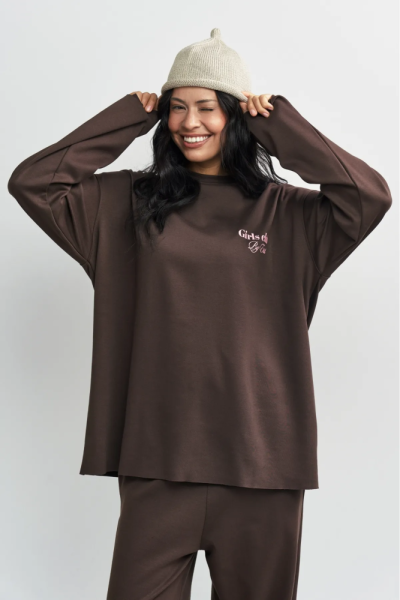 Лонгслив хлопковый с необработанным краем