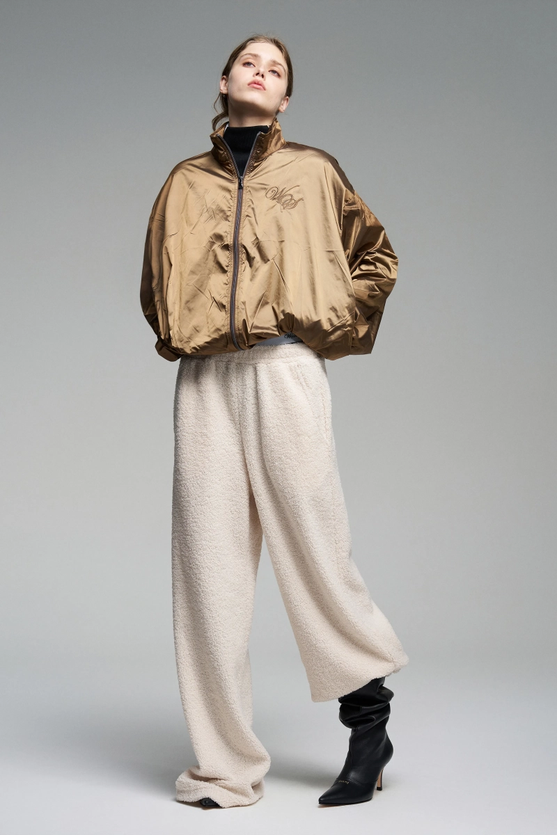 Бомбер из нейлона с вышивкой WALK OF SHAME, цвет: коричневый, MC026/FW2526 купить онлайн