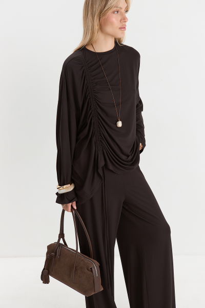 Костюм из вискозы с кулисой MIA AIM, цвет: шоколадный, MIA683 купить онлайн