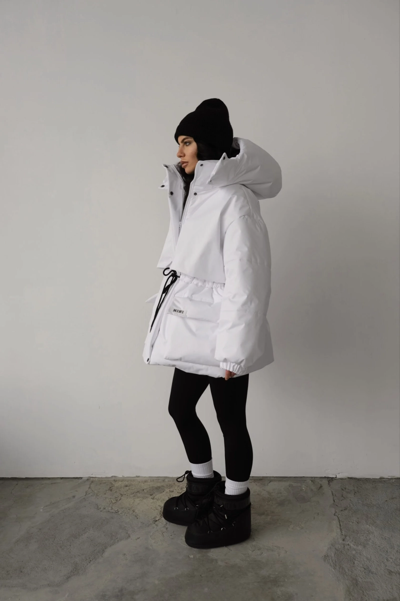 Парка утепленная MINI, цвет: белый, НФ-00000308 купить онлайн