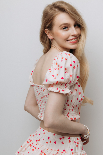 Костюм PRETTY GIRL Heart PUDRA, цвет: бежево-розовый PUDRA4147-1 |новая коллекция купить онлайн
