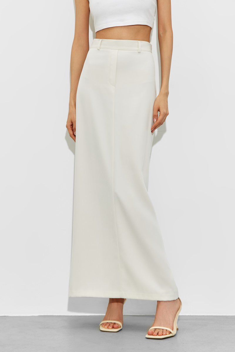 Юбка макси прямого силуэта Mollis, цвет: молочный, 13-08-2636/4 купить онлайн