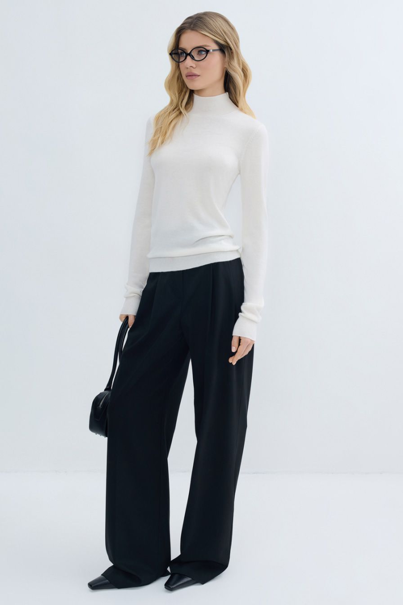 Водолазка с добавлением шерсти и кашемира TOPTOP, цвет: молочный, TTS.052.15462.120 купить онлайн