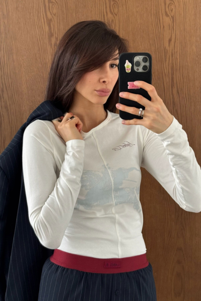 Лонгслив Slim-fit HRTG WHITE