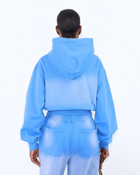 Худи укороченный с градиентом ASIA ST 71, цвет: голубой,  купить онлайн