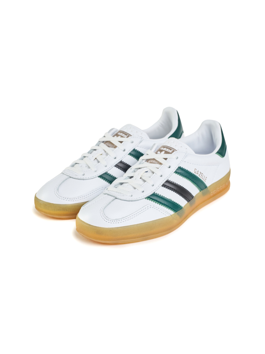 Кроссовки женские Adidas Gazelle Indoor "White Collegiate Green" NKDADDYS SNEAKERS, цвет: белый IE2957 купить онлайн