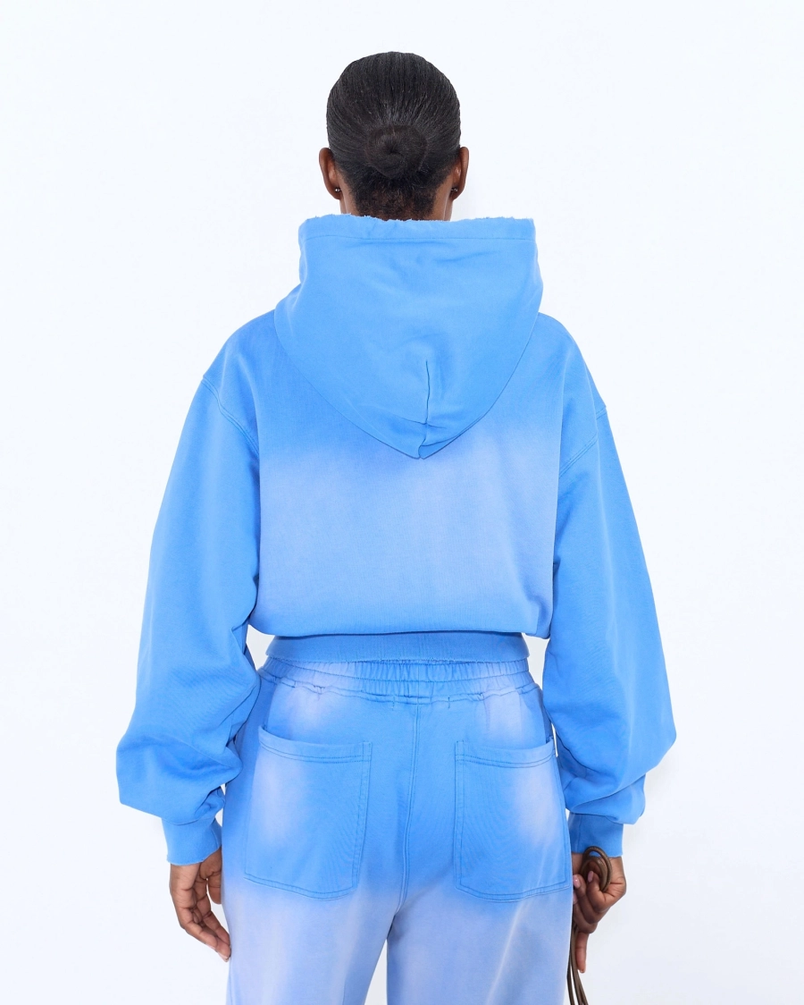 Худи укороченный с градиентом ASIA ST 71, цвет: голубой,  купить онлайн