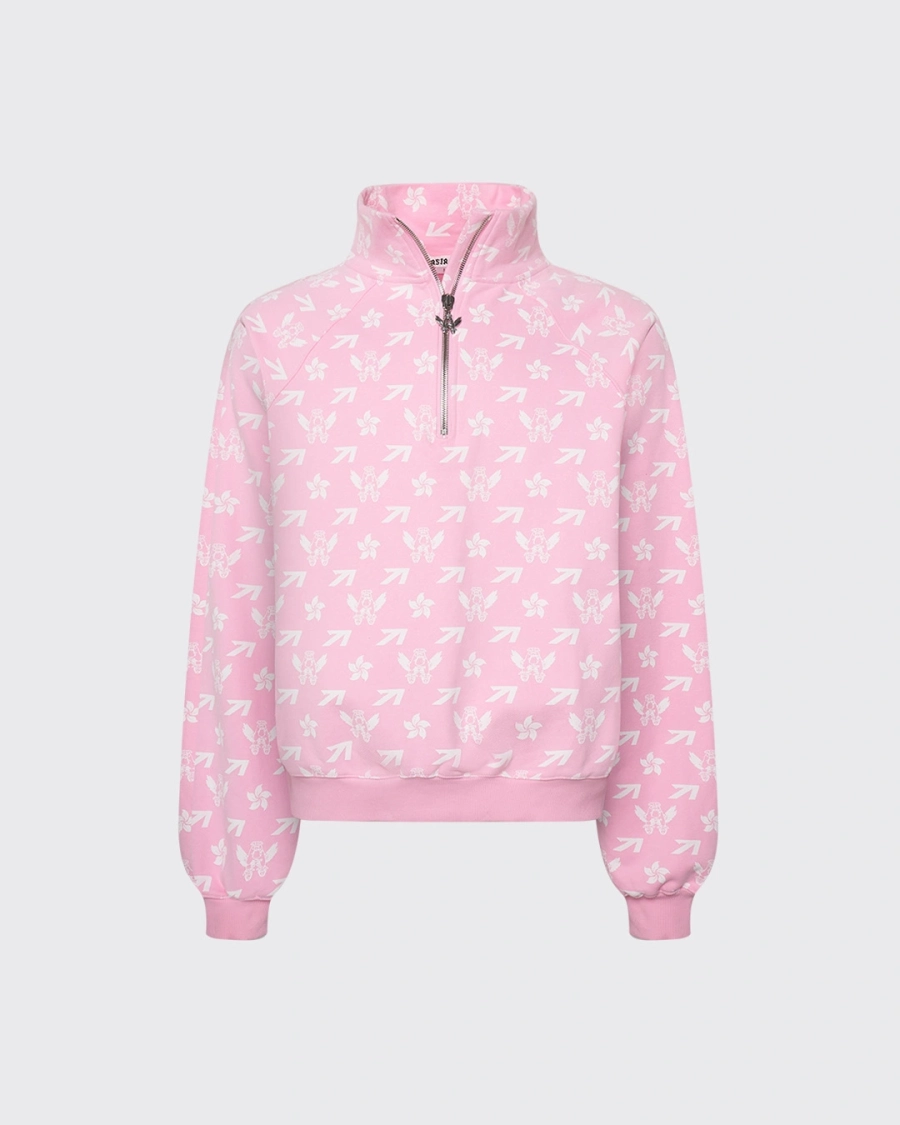 Свитшот PATTERN FLYING A CROPPED PINK ASIA ST 71, цвет: розовый, Ast71.swt-pattern-A-pink-crop купить онлайн