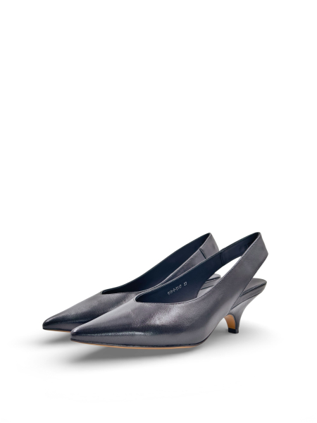 Туфли с открытой пяткой из натуральной кожи GRANDERA, цвет: Черный 013-8-y117 (989) купить онлайн