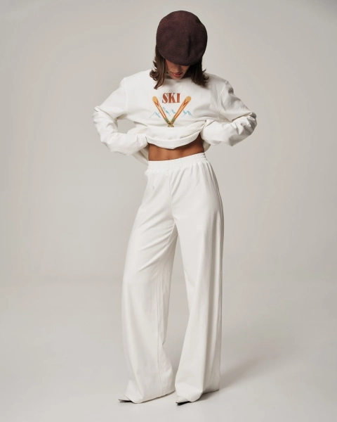 Палаццо SKI MILK YONS, цвет: молочный, YO-761 купить онлайн