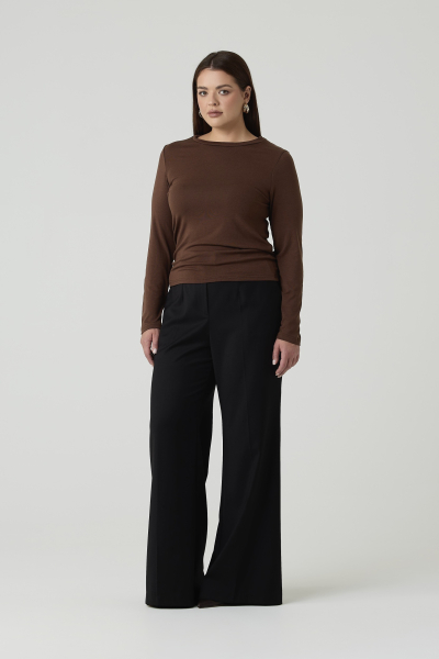 Лонгслив с шерстью мериноса 4forms, цвет: коричневый, 65487 купить онлайн