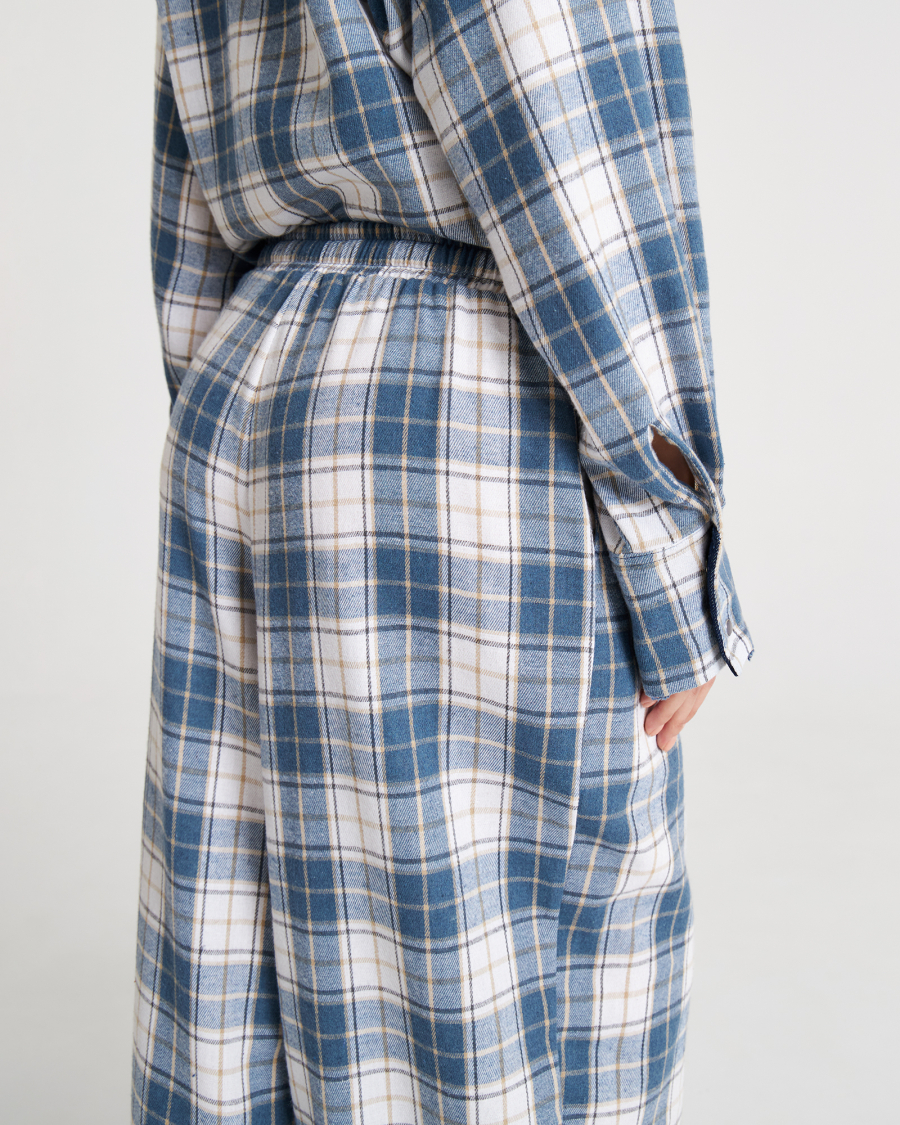 Брюки в клетку BLUE Anmuse, цвет: голубой,  купить онлайн