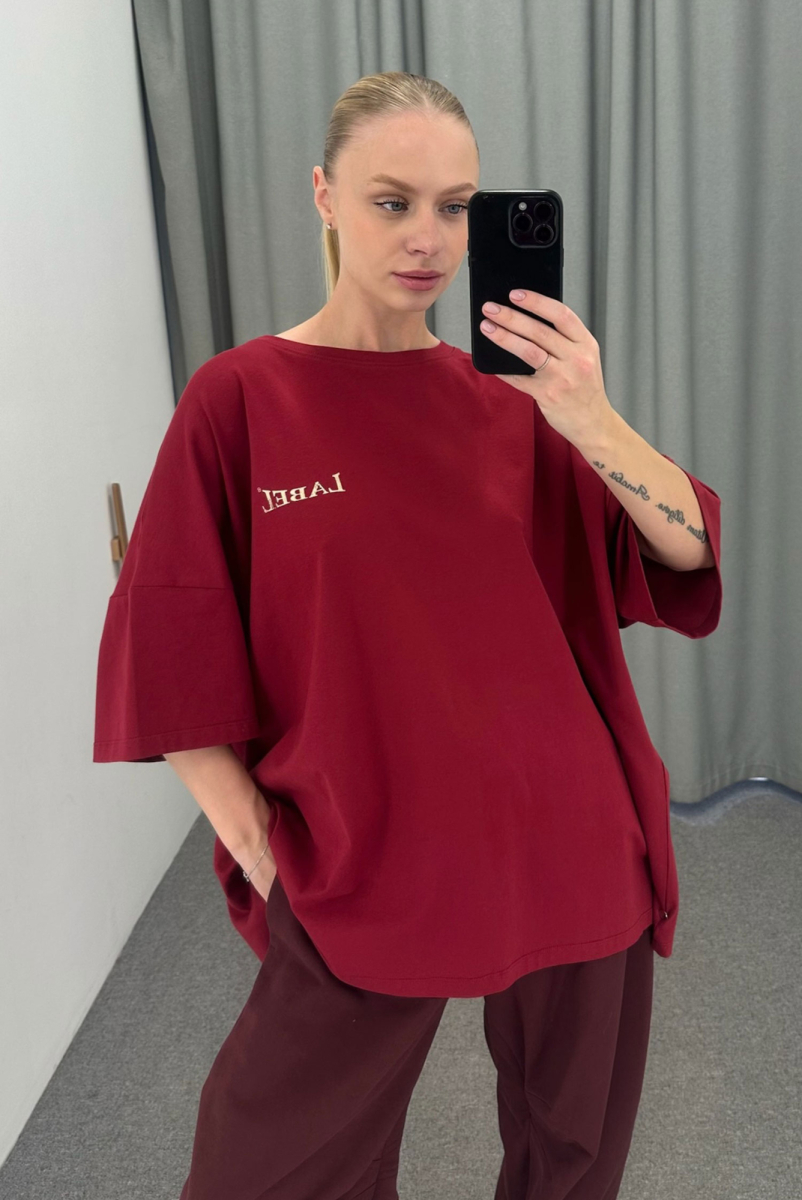 Футболка объемная RUGBY BURGUNDY