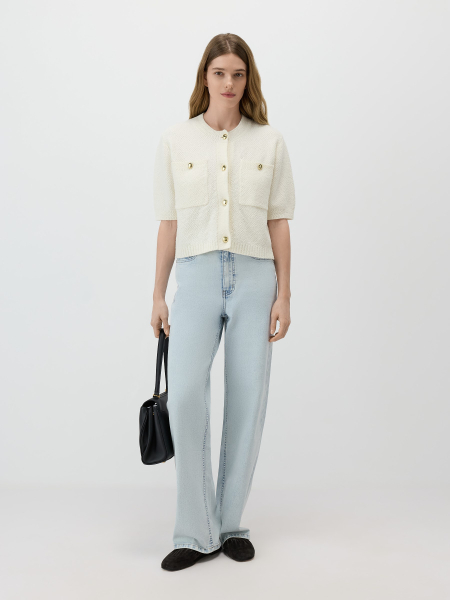 Кардиган с коротким рукавом Conso, цвет: молочный, KCS 260728 - молочный купить онлайн