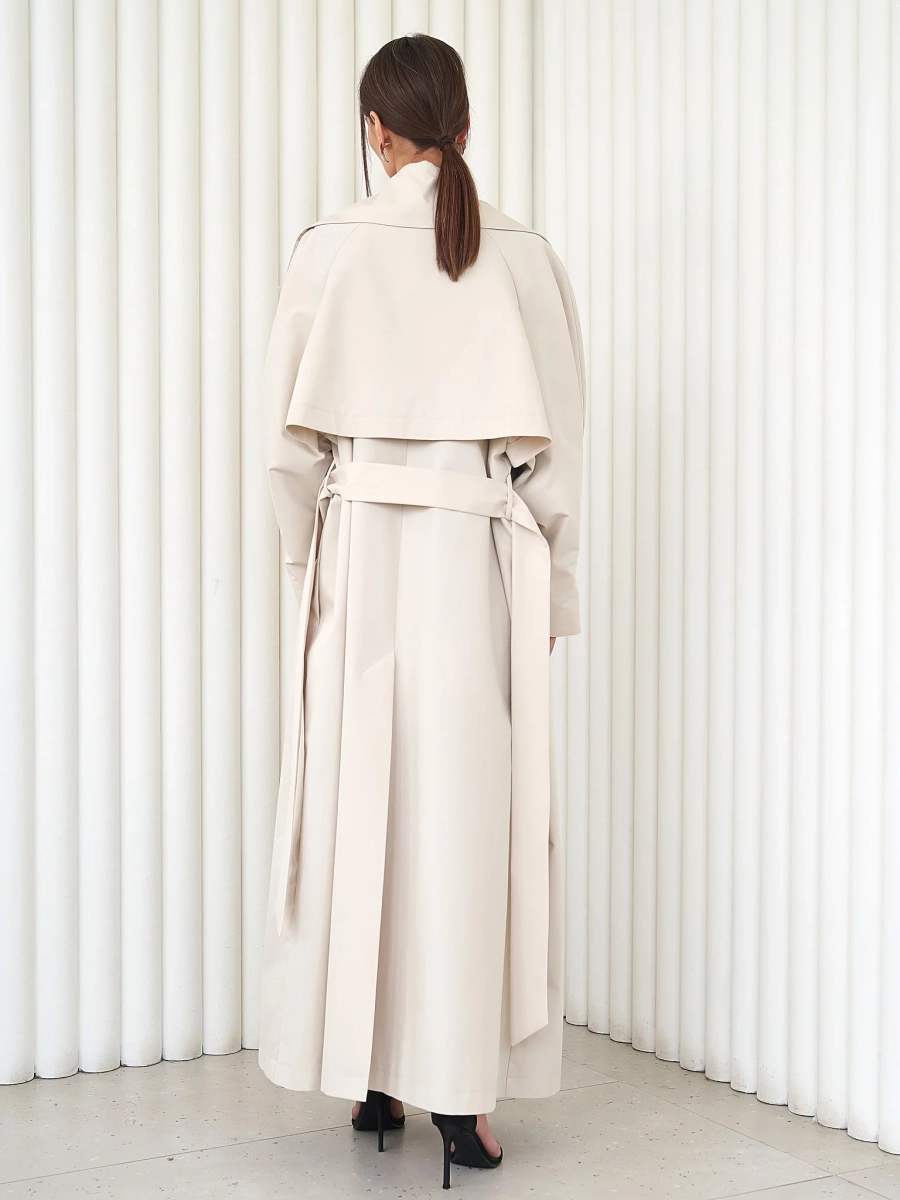 Тренч оверсайз I.B.W., цвет: молочный, CO053 купить онлайн