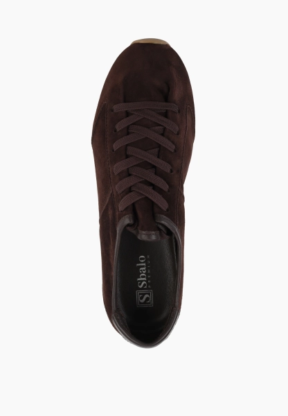 Кроссовки из натуральной замши SBALO, цвет: шоколадный STR20 купить онлайн