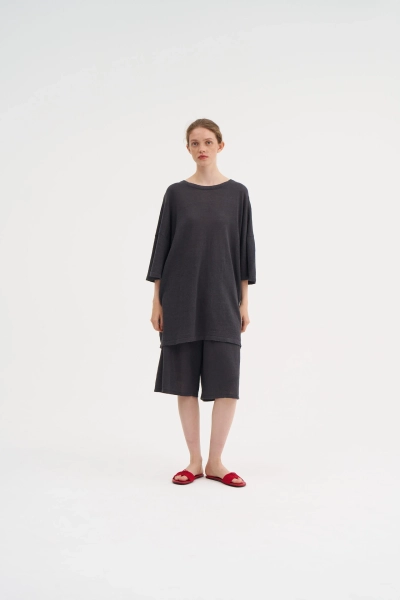 Бермуды В ПУТИ Mankova, цвет: графитовый, SS26-014 купить онлайн