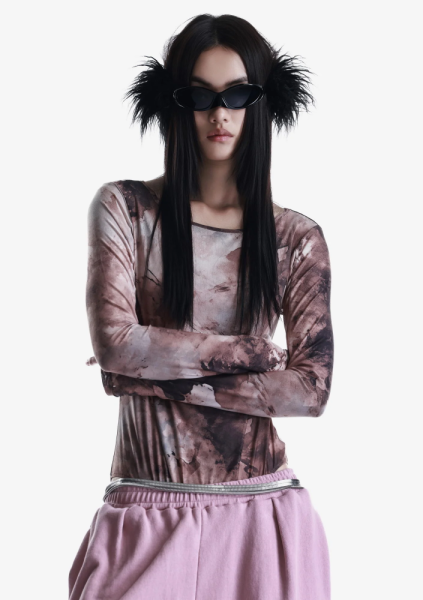 Боди из сетчатой ткани