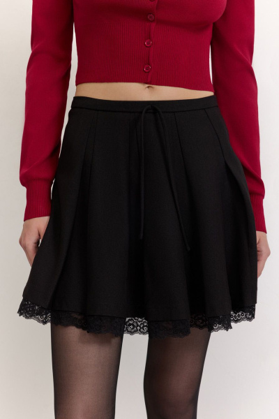 Юбка с кружевной отделкой TOPTOP, цвет: Черный, TT.071.17757.900 купить онлайн