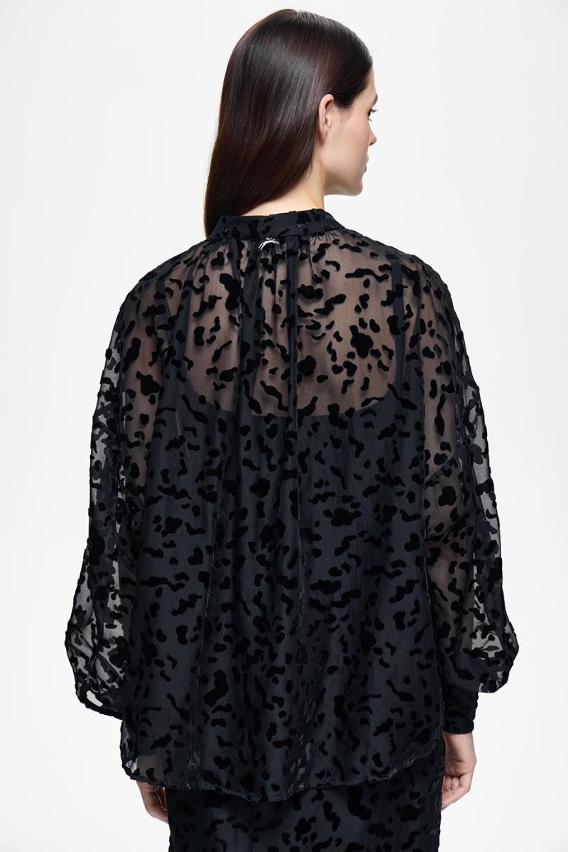 Блузка из деворе DREAMS BY ALENA AKHMADULLINA, цвет: Черный, 225102050204332/803000 купить онлайн