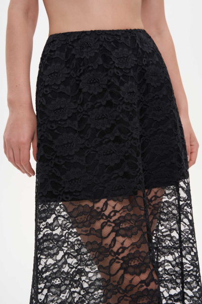 Юбка из кружева Charmstore, цвет: Черный, 4220-2124-1000 купить онлайн