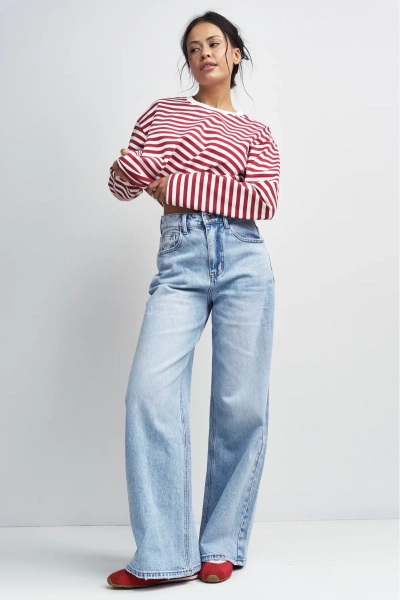 Джинсы трубы Erist store, цвет: голубой, НФ-00003433 купить онлайн