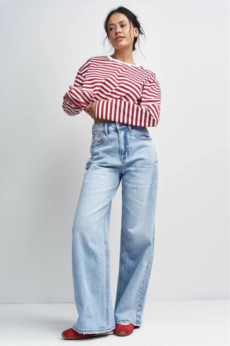 Джинсы трубы Erist store, цвет: голубой, НФ-00003433 купить онлайн