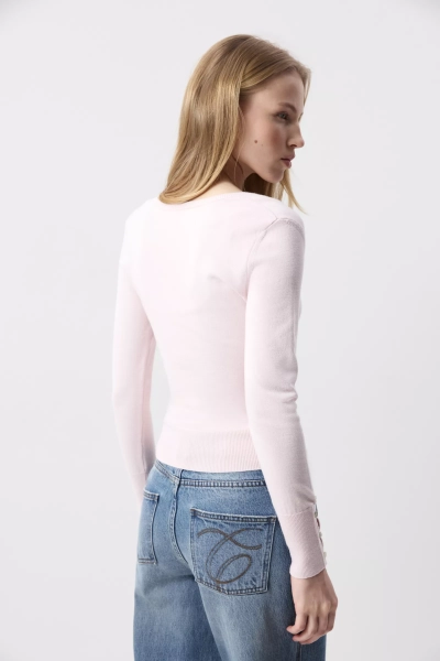 Лонгслив облегающий с пуговицами Charmstore, цвет: розовый, 313-542115-221 купить онлайн