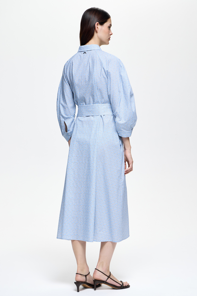 Платье-рубашка с лого-паттерном DREAMS BY ALENA AKHMADULLINA, цвет: голубой, 126102070204615/211000 купить онлайн