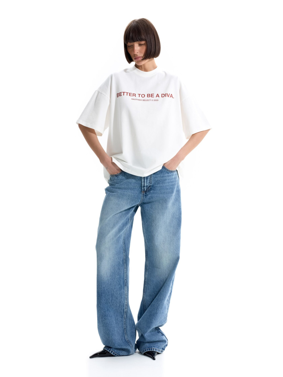 Футболка 'ДИВА' ANOTHER SELECT, цвет: белый, 00168 купить онлайн