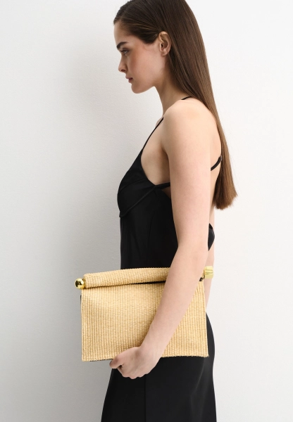 Сумка клатч плетеный SBALO, цвет: бежевый 525E06 купить онлайн