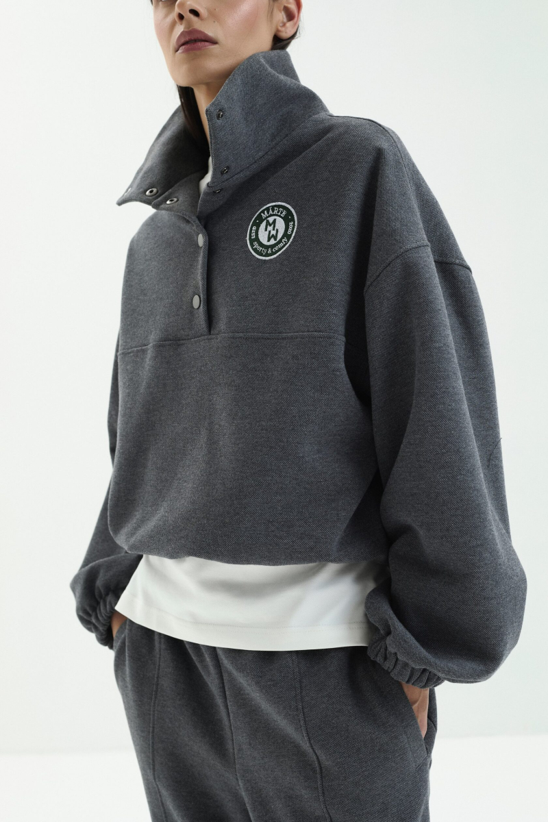 Свитшот PACE marte, цвет: темный меланж,  купить онлайн